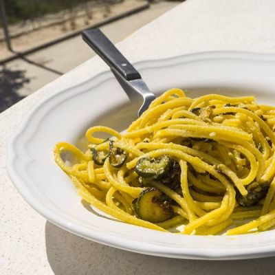 Spaghetti alla Nicolina (Caramelized Zucchini & Pecorino Romano)