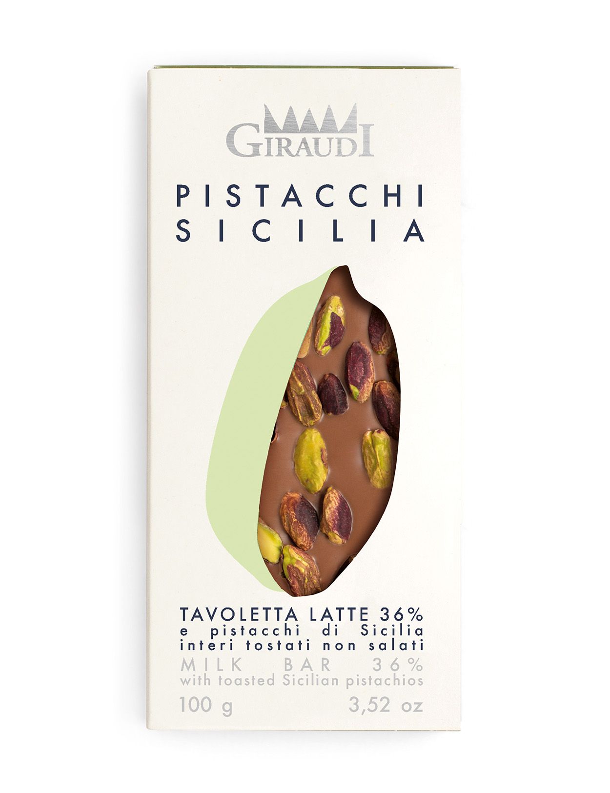 Milk Chocolate Bar with Sicilian Pistachios